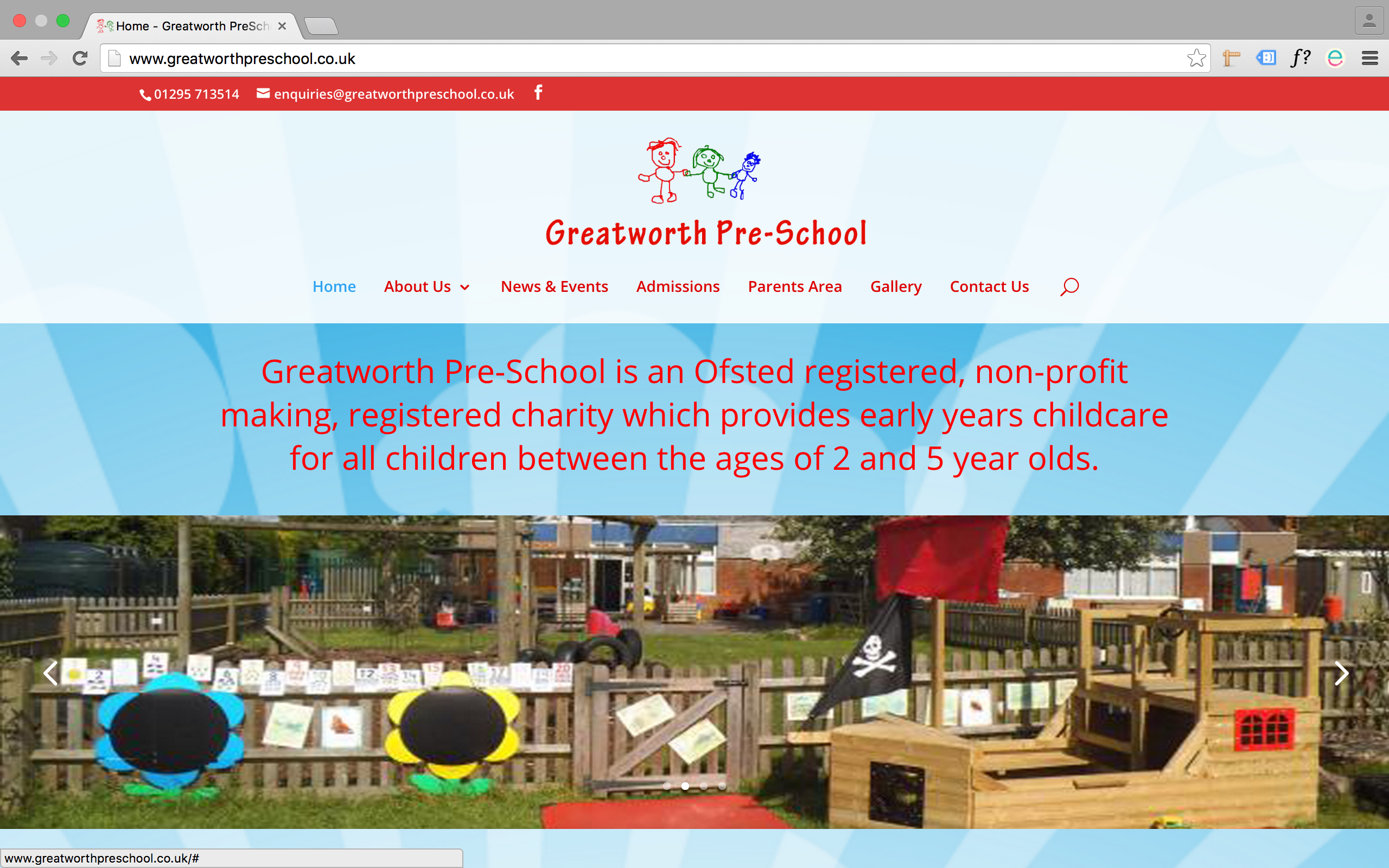 Greatworth Pre-School Website Design
